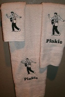 Elvis Dancing Inspired Personalized 3 Piece Bath Towel Set Your Color Choice - Image 1 of 4