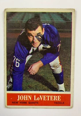 1964 Philadelphia Football #120 John LoVetere (Giants) 124E - Image 1 of 2