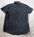 CEDAR WOOD STATE charcoal grey GRANDAD SHIRT -Man's Small -40" chest - excellent