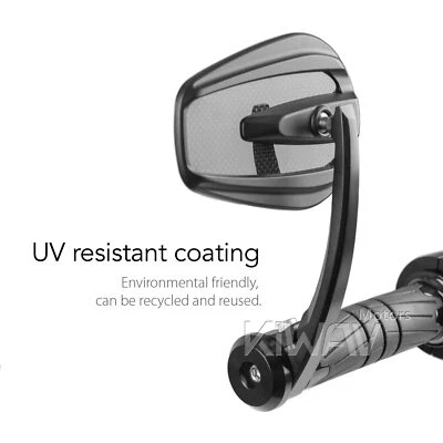 Бар конец зеркала черный реальный углерода тяжелый вес полый бар ID 14-24 мм подходит Ducati - Изображение 1 из 4