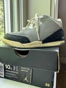 Nike Jordan 3 RETRO (TD) Lt Rauchgrau/Chlorophyll gebraucht Kinder Größe 10C - Bild 1 von 1