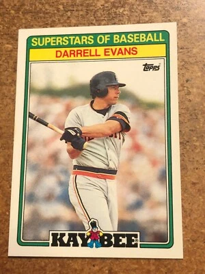 1988 Topps Baseball Kay Bee Superstars of Baseball # 9 Darrell Evans - Image 1 of 2