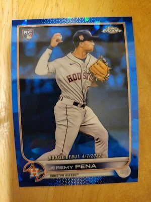 2022 Topps Chrome Update Sapphire US276 JEREMY PENA Rookie Debut Astros - Image 1 of 2
