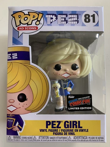 Pez Girl 81 - Ad Icons - Funko Pop Vinyl - OFFICIAL 2019 NYCC Sticker - RARE Cover