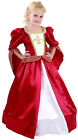 Girls Christmas Tudor Elizabethan Regal Queen Fancy Dress Costume Outfit New 4 6
