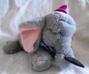 Vintage Plush Dumbo Fuchsia Pink Hat 14 x 9" Walt Disney World Stuffed Animal - Picture 1 of 4