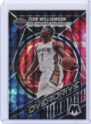 Zion Williamson 2021-22 Panini Mosaic Prizm SP Overdrive #6 Pelicans - Image 1 of 2