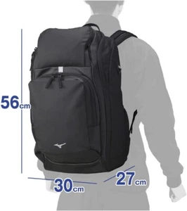 Mizuno Team Backpack 35L Black Durable Lightweight with Storage Split Straps - Picture 1 of 11