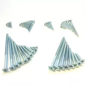 TQ Wood Screws Posi Plusdriv Recessed Countersunk Hardened Twinthread ZincPlated - Picture 1 of 1