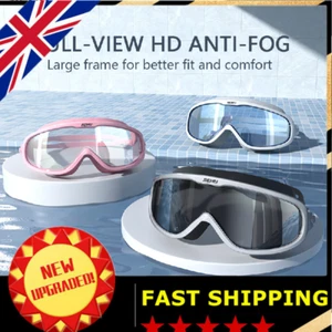 Waterproof Swimming Goggles Anti-UV Anti-Fog Swim Glasses for Adult Men Women~ - Picture 1 of 22
