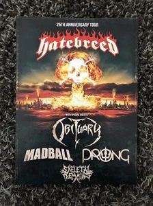 HATEBREED mit NACHRUF Madball Prong Skeletal Remains 2019 TOUR Poster Metall NEU! - Bild 1 von 4