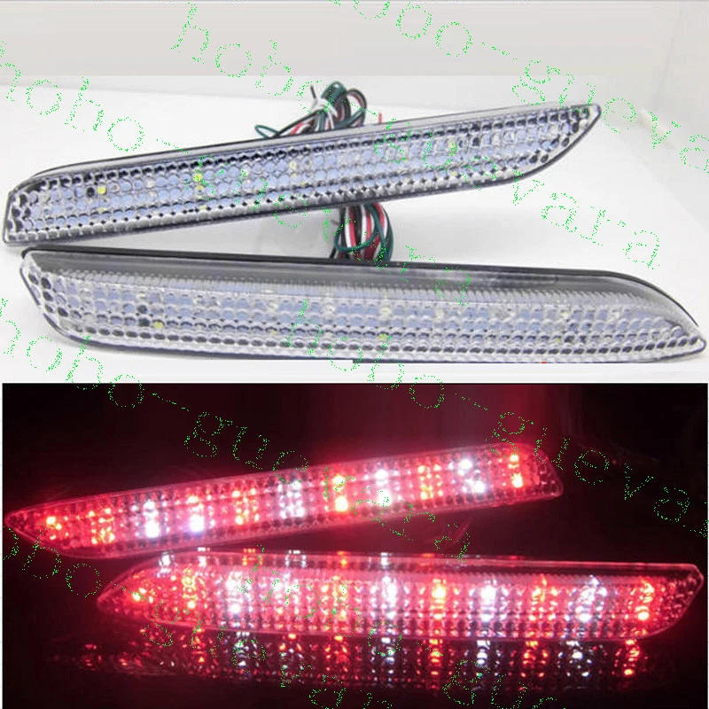 2x Parachoques Trasero LEXUS IS F 2008-2012 Rojo Blanco Antiniebla LED Cubierta Reflector Foto 1 de 1