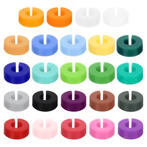 48Pcs Wine Glass Charm, Silicone Drink Markers Wine Glass Markers 24 Colors - Imagen 1 de 6