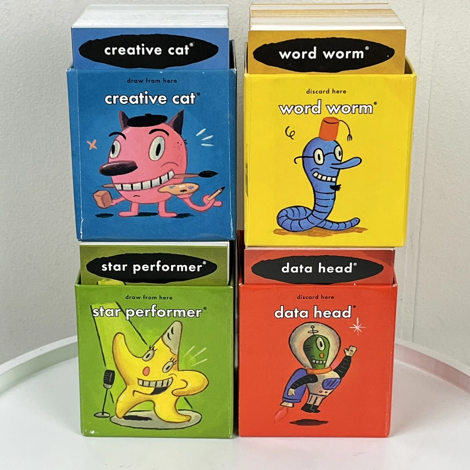 Cranium Board Game Replacement Cards Red Blue Yellow Green - 4 Boxes - Image 1 of 4