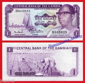 GAMBIA 1 Dalasi 1971 1987 Pick 4 f SC / UNC - Imagen 1 de 1
