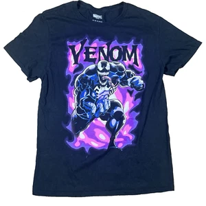 Marvel Venom Grafik T-Shirt Herren Medium schwarz lila Flamme Comic Tee - Bild 1 von 6