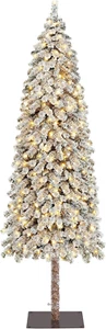 7.5Ft Pre-Lit Artificial Pencil Christmas Tree W/ 280 Incandescent Warm Lights - Picture 1 of 9