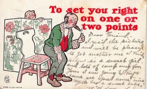 Postcard: To set you right on one or two points, UDB Posted 1907, Humor - Picture 1 of 2