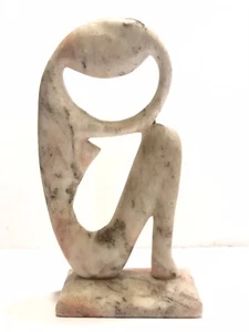 Vintage. Shona Steinskulptur Denker Simbabwe afrikanische Kunst 10,5” x 5,5” - Bild 1 von 8