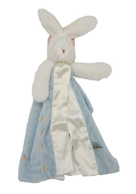Bunnies by the Bay - Buddy Blanket: Blossom Bunny Blue 15 inch Rabbit Lovey 2016 - Image 1 of 4