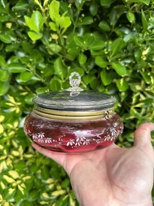 Bonbonnière & Verre Émaillé & Legras - Picture 1 of 15