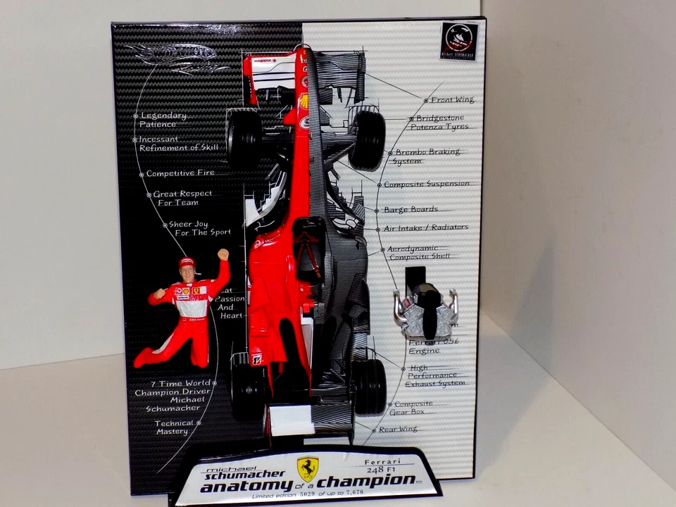Hot Wheels 1/18 Echelle Ferrari 248 M.schumacher 'anatomyofac