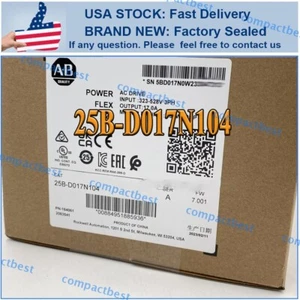 25B-D017N104 Allen-Bradley PowerFlex 525 AC Drive 480V 7.5KW New TX - Picture 1 of 5