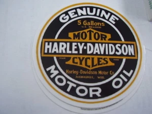 HARLEY DAVIDSON MOTOR CYCLE MOTOR OIL VINLY STICKER 3 INCH - Foto 1 di 2
