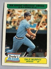1985 Topps Drake's Big Hitters #20 DALE MURPHY NM+