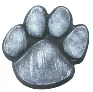 Dog paw print stepping stone mold 12" x 12" x 2" plaster concrete plastic mould