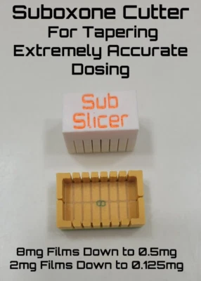 SubSlicer Suboxone Cutter 8/2mg Strips Exact Dose Tapering W/ Razor - Image 1 of 4