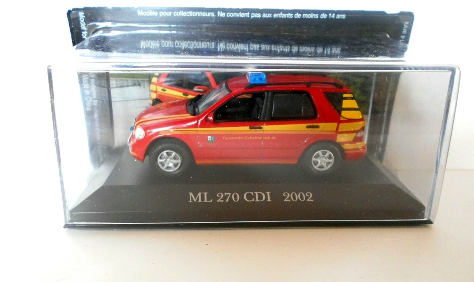 Die Cast ML 270 CDI - 2002 MERCEDES COLLECTION SCALA 1/43  #77 - Immagine 1 di 1