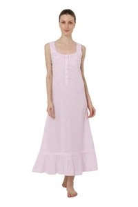Miss Lavish London Pink Victorian Sleeveless Nightgown Cotton Size 6 - Picture 1 of 8