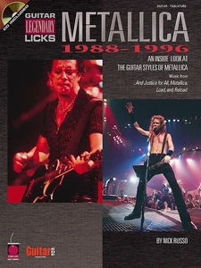 Metallica Legendary Licks 1988-1996 for Guitar Lessons Tab Play-Along Book Audio - Picture 1 of 1