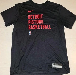 Nike Mens  Detroit Pistons Team Issued Black, Red Training Shirt Sz L - Picture 1 of 8