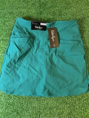 "Falda de golf Walter Hagen 17"" para mujer talla pequeña sculp Skort Clubhouse verde" Foto 1 de 4