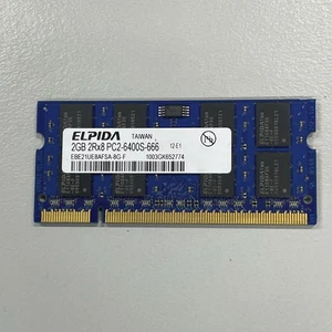 Elpida 2GB DDR2 RAM PC2-6400 800MHz non-ECC Unbuffered SODIMM EBE21UE8AFSA-8G-F - Picture 1 of 4