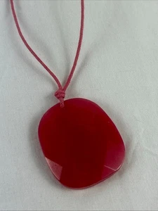 Dereon Pink Amulet Pendant Necklace 18” Adjustable Cord Lobster Clasp - Picture 1 of 7