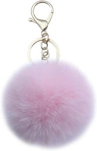 Pom Pom Kaninchenhaar Schlüsselanhänger Weich Ball Taschenanhänger Auto - Bild 1 von 2