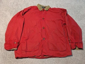 Vintage J. Crew Jacket Mens XL Red Oarsmen Flannel Lined 90s Barn Chore Coat - Picture 1 of 9