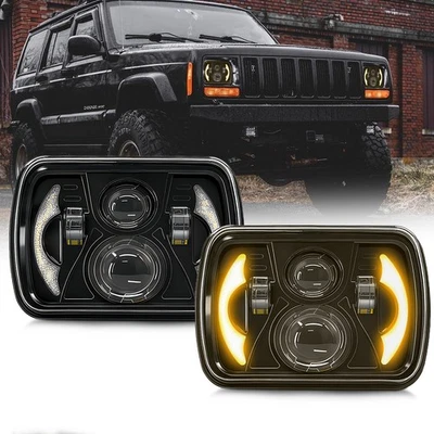 Faros LED 2x7" 7x6" Hi-Lo DRL para camioneta Toyota 1982-1995 4Runner Foto 1 de 4