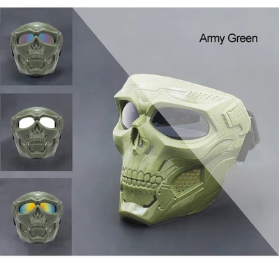 Calavera Motocicleta Gafas Máscara Facial MX Motocross Carreras Motocicleta Gafas Gafas Foto 1 de 4