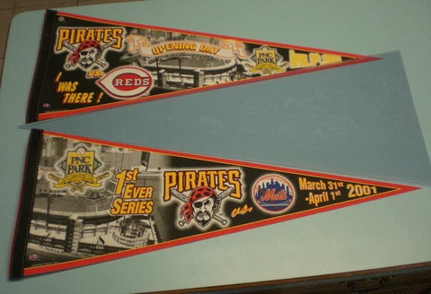 2 PIRATES PNC PARK PENNANTS 1st SERIES & OPENING DAY Cover