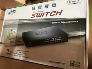 SMC SMCFS1601 16 Port Fast Ethernet Switch 10/100Mbps unmanaged - Picture 1 of 1