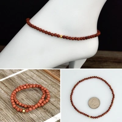 Natural Stone Beads Stretch Ankle Bracelet  - Image 1 of 3