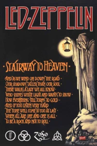 (LAMINATED) LED ZEPPELIN - STAIRWAY TO HEAVEN POSTER (61x91cm) PRINT ART NEW - Picture 1 of 1