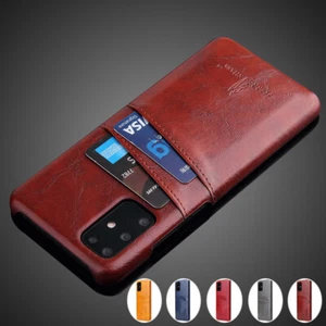 Funda trasera delgada de cuero PU con ranura para tarjeta para Samsung S25+/S24+/S23+/S22+ Ultra - Imagen 1 de 19