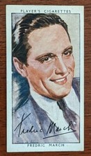 1938 John Player Cigarette Card - Film Stars 3rd Series #28 Frederic March 