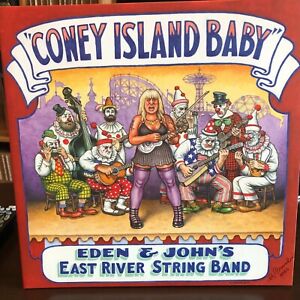 SIGNED "CONEY ISLAND BABY" EAST RIVER STRING BAND 2 LP R CRUMB COVER POSTER