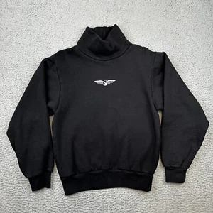 BIGBUNNY Playboy Bunny Aviation Wings High Neck Black Sweatshirt Unisex XS $120 - Picture 1 of 12